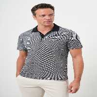تی شرت یقه پولو مشکی مردانه جیب Morven