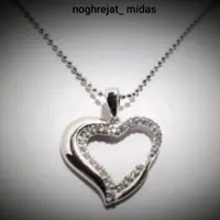 گردن آویزنقره زنانه قلب جواهر