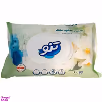 دستمال مرطوب تنو مدل فرش دیوا بسته 60 عددی