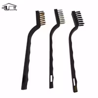 فرچه سیمی 3تایی  با سه سر مختلف  در سه رنگ مناسب پاک کردن چربی ها کوچک