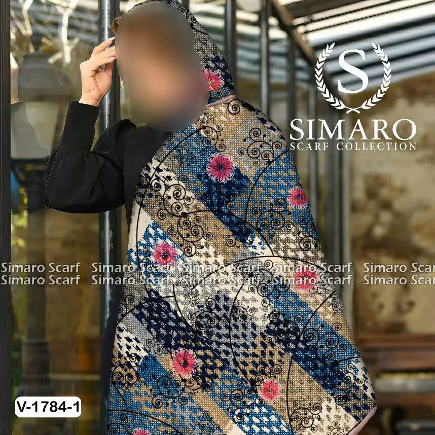 روسری کرپ حریر قواره بزرگ کد  036