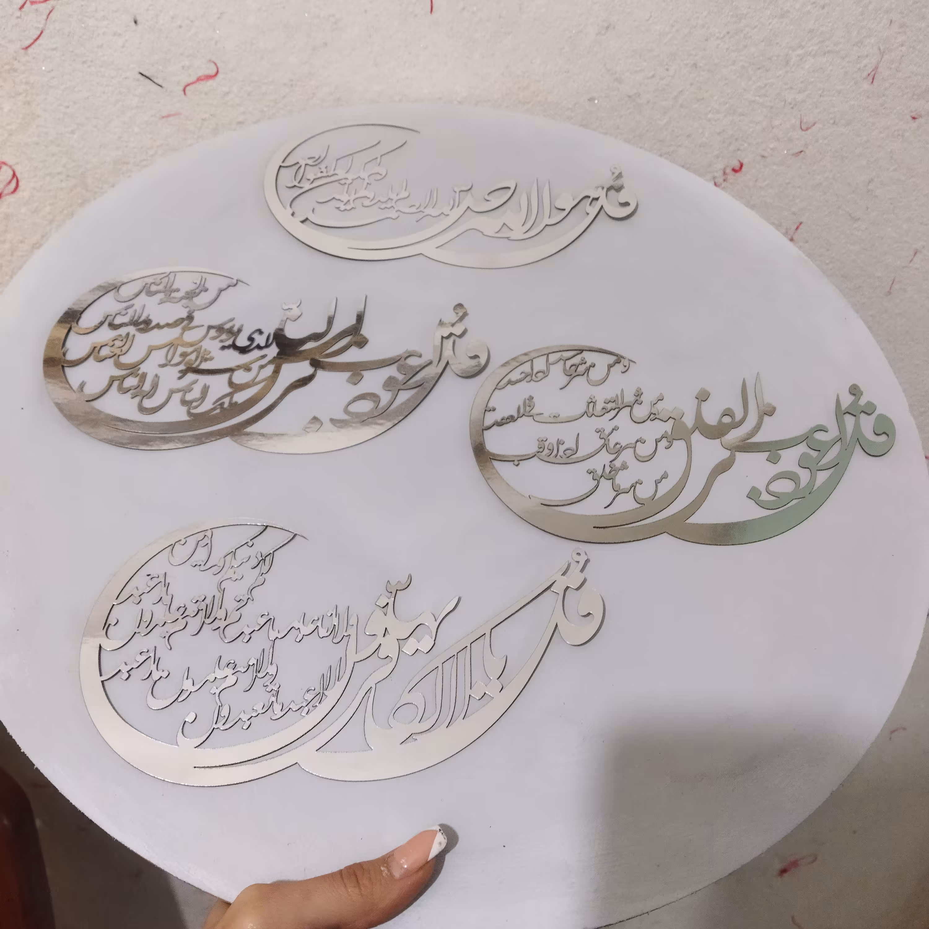 استیکر چارقل مقوایی نقره ای