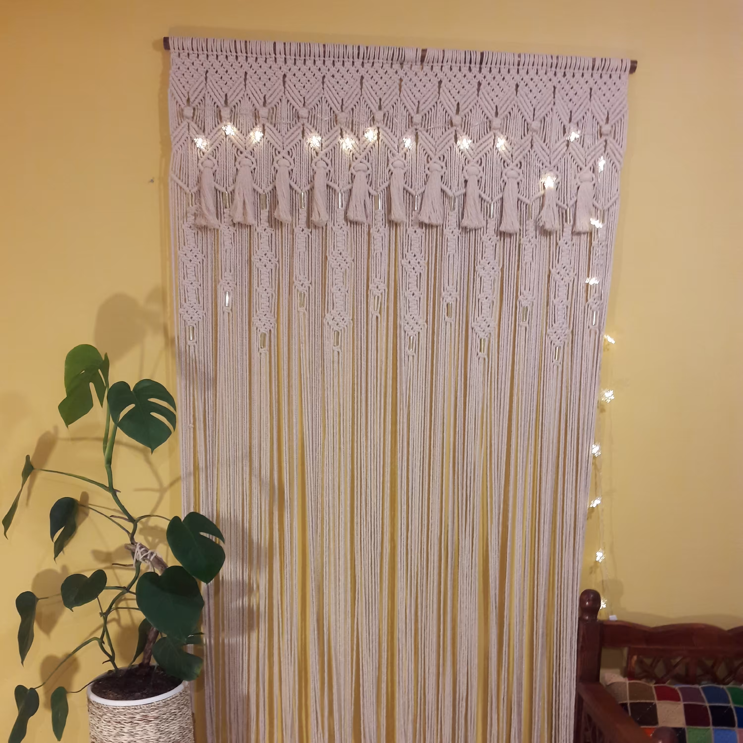 پرده مکرومه بسیار شیک