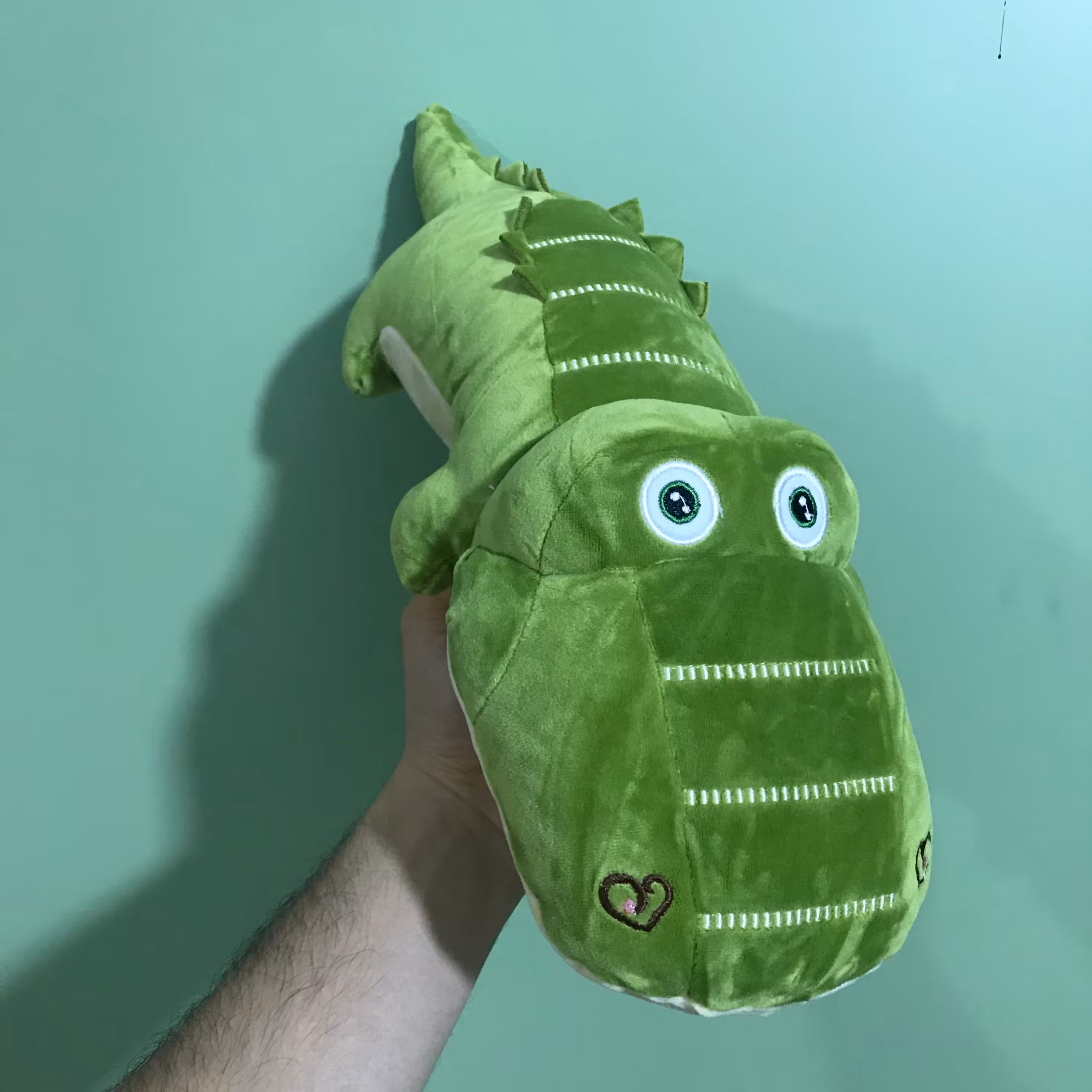 عروسک پولیشی کروکودیل سبز40سانت تضمینی