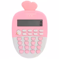 ماشین حساب فانتزی 12 رقمی 7836 طرح هویج صورتی BITOON