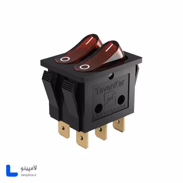 کلید بخاری (راکر) دو پل باریک توانکار