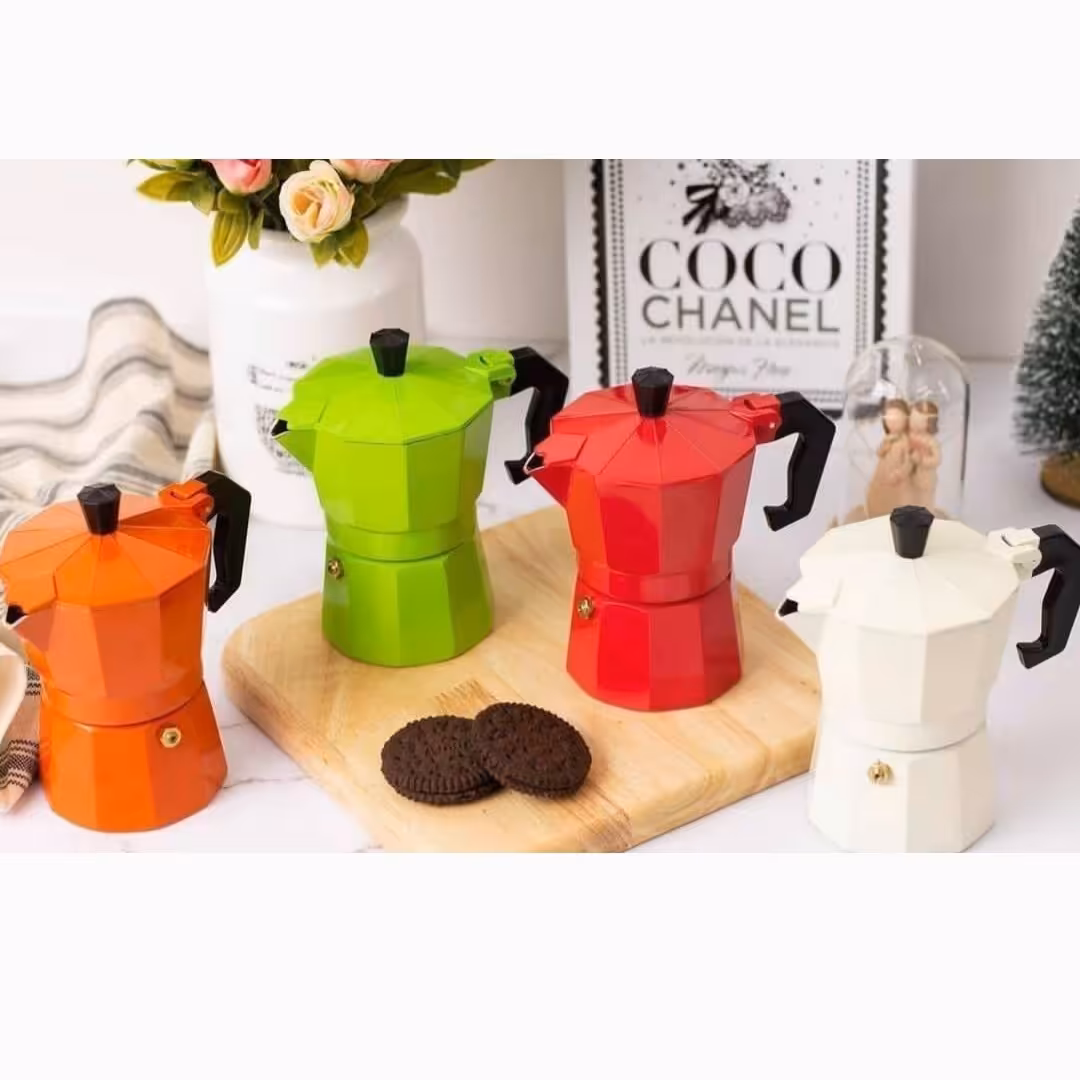 قهوه جوش  دستی دوکاپ رنگی