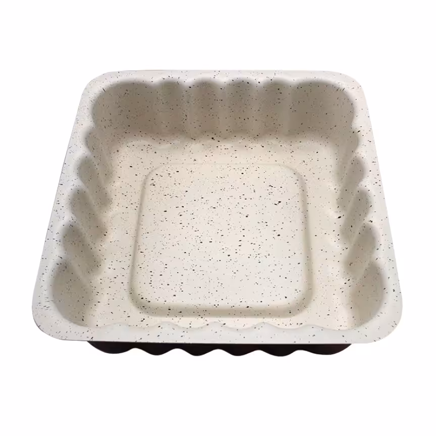 قالب تفلون شارلوت مربع کف برجسته سایز 22در22 سانت ارتفاع 8 سانت