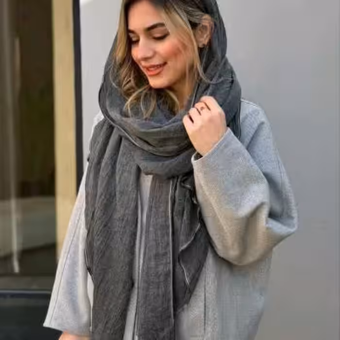 شال نخی کنفی پارچه سنگشور وارداتی