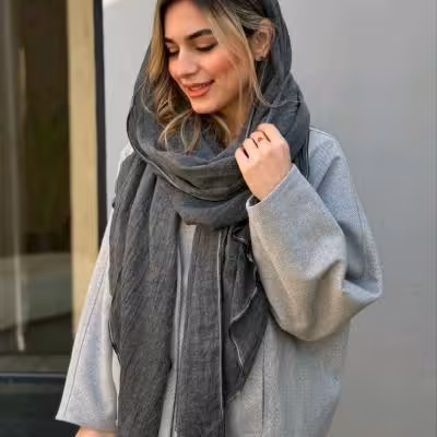 شال نخی کنفی پارچه سنگشور وارداتی