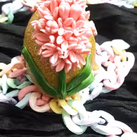 تخم مرغ سفالی با تزیئن سنبل برای هفت سینهای شیک و خاص قابل شستشو