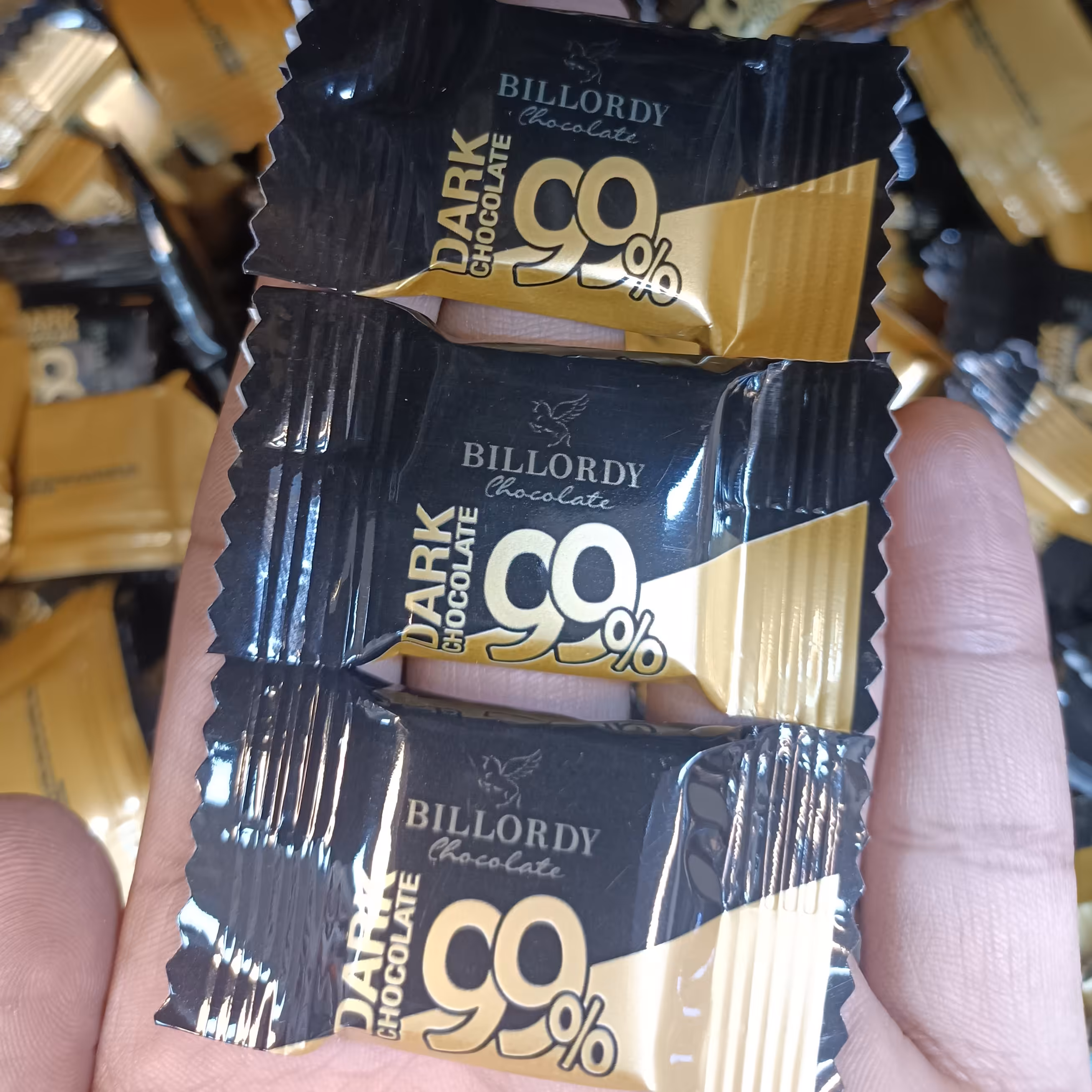 شکلات تلخ 99 درصد با کیفیت عالی بیلوردی کاکائو 200 گرمی آجیل و خشکبار مهران 