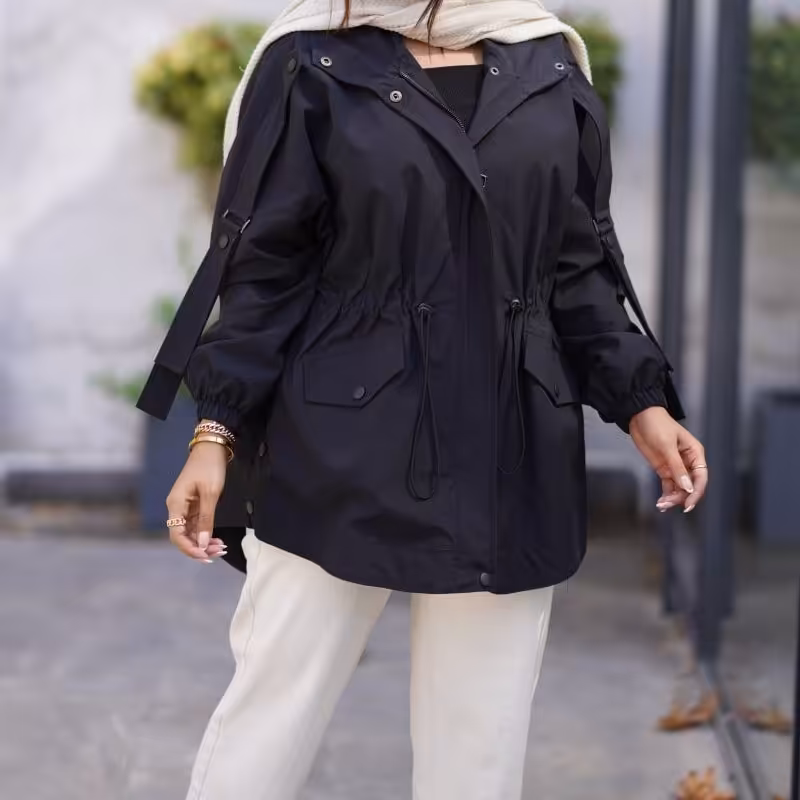 بارانی کلاه دار