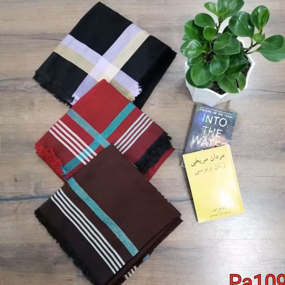 روسری زنانه پائیزه دور طرح دار ،در  سه رنگ 