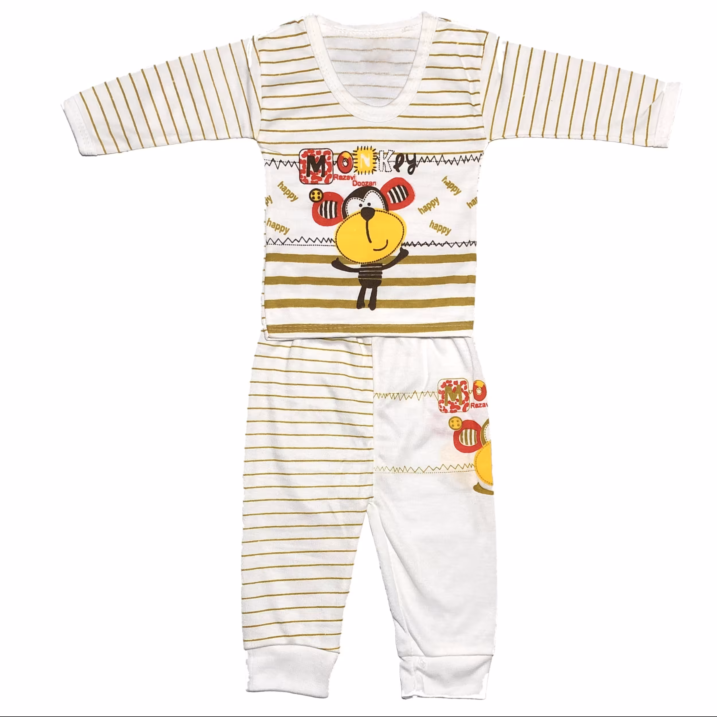 ست تی شرت آستین بلند و شلوار نوزادی کد 036