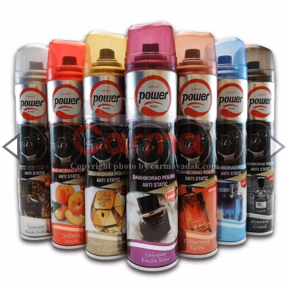 اسپری داشبورد پاور  300 میل(6رایحه)بسته2 عددی
