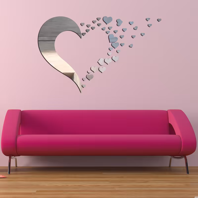 آینه طرح قلب کد z02