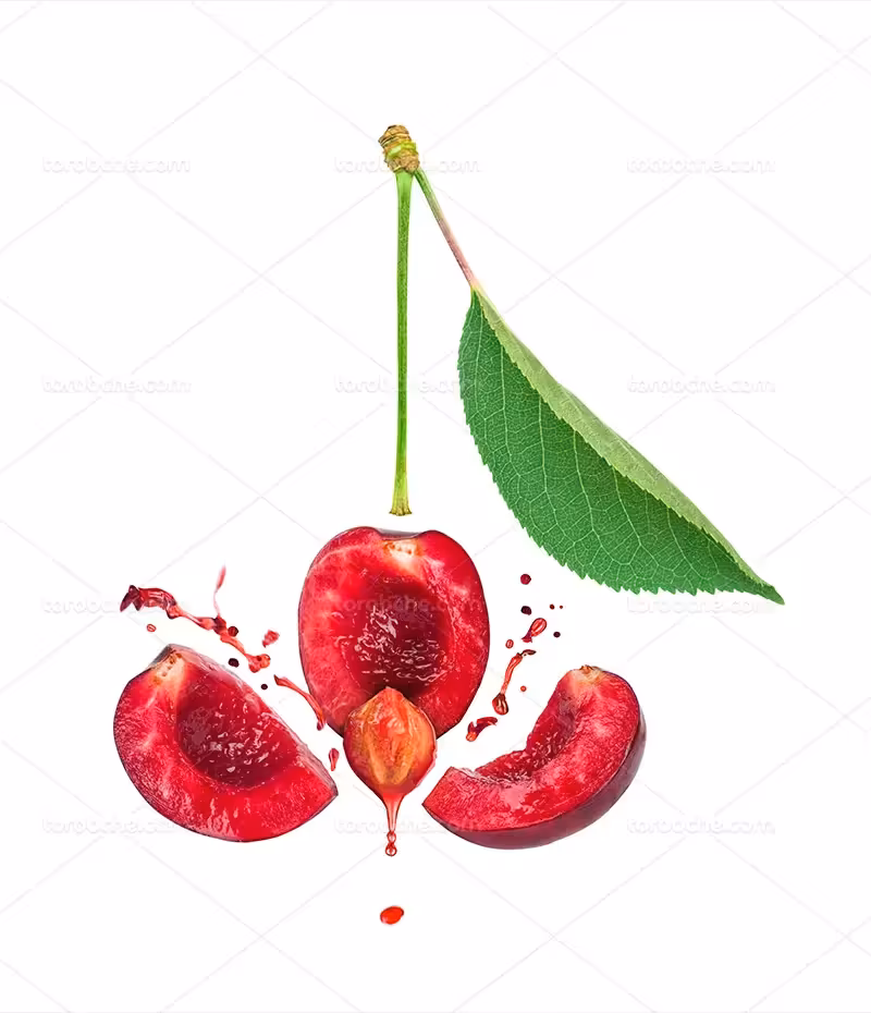 عکس آلبالو برش خورده | گرافیک با طعم تربچه