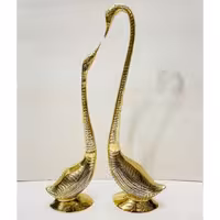 مجسمه ی قو عاشق بزرگ برنزی 