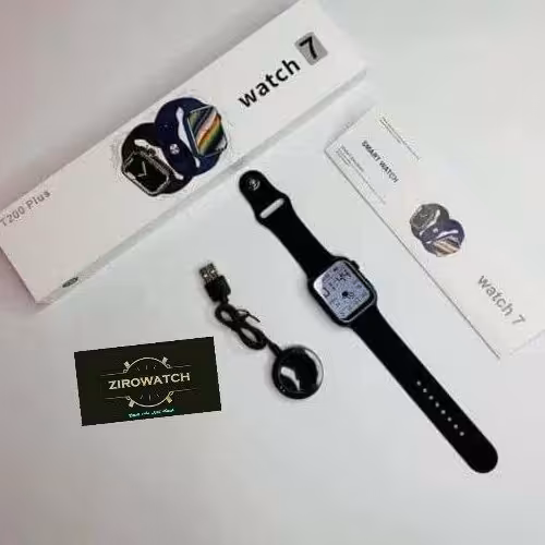 اسمارت واچ و ساعت هوشمند T200 plus بهترین کیفیت مشکی صورتی سرمه ای