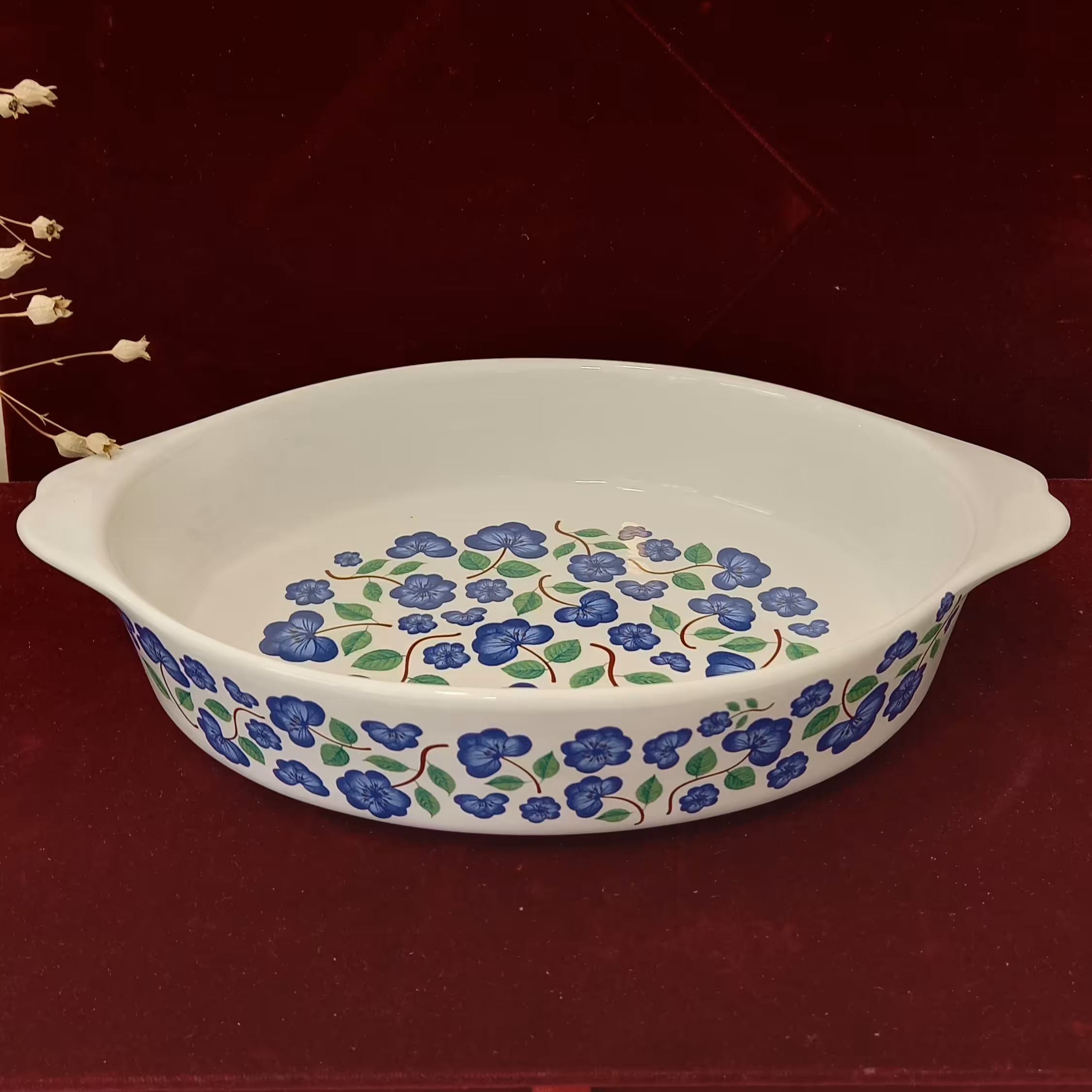 دیس مرغ خوری بیضی گل آبی