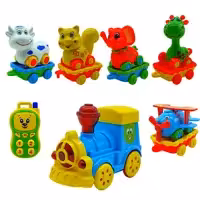 قطار حیوانات موزیکال و چراغدار  بزرگ جدید برند پارس