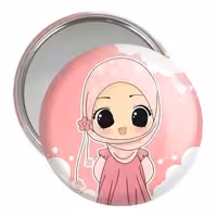 آینه جیبی خندالو مدل دخترانه باحجاب کد 26024