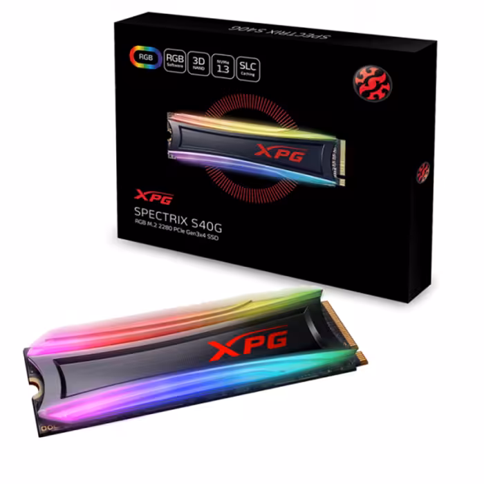 حافظه SSD اینترنال ای دیتا مدل XPG S40G RGB Gen3x4 M.2 2280 ظرفیت 1 ترابایت