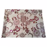 سفره طلاکوب عرض 140 طرح بنفش