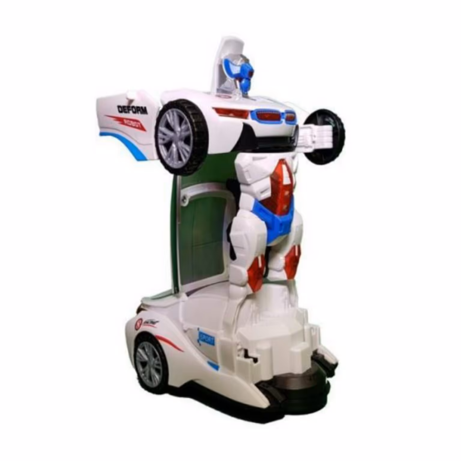 ماشین تبدیل شونده اسباب بازی ربات موزیکال روبات تبدیل شونده و چراغ دار