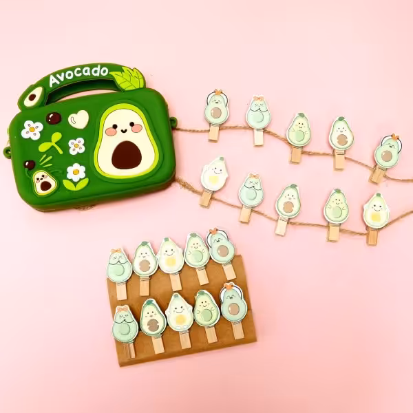 گیره چوبی فانتزی با کنف