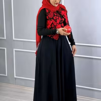 ست سه تیکه دامن،وست،گردنبند یلدایی e