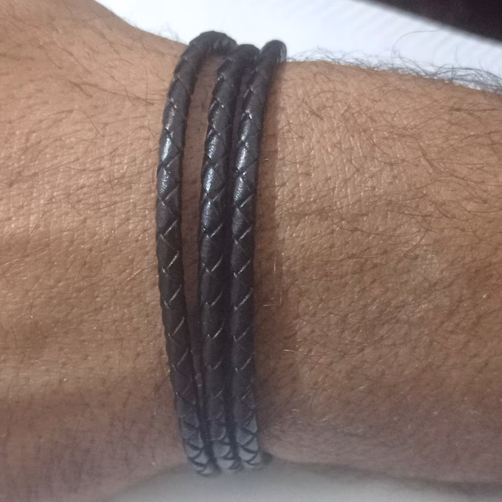 دستبند نواری چرم طبیعی