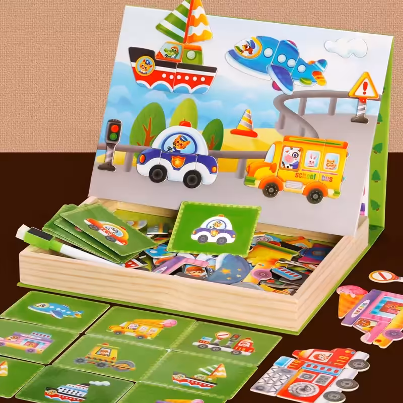 پازل مگنتی وایت بردی مدل شهرک ترافیک کد JHTOY208