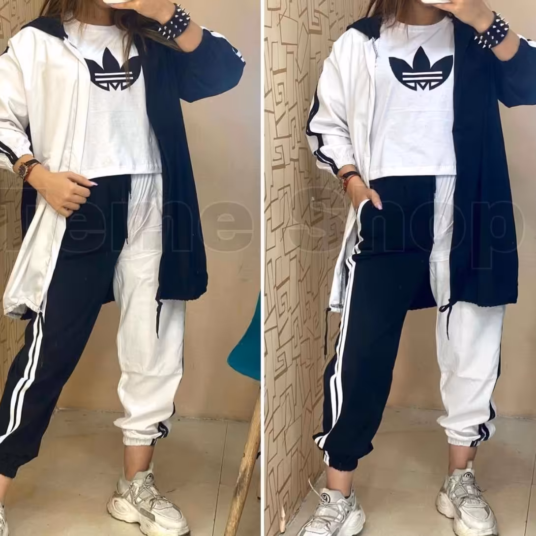 ست سه تیکه آدیداس بغل نواری