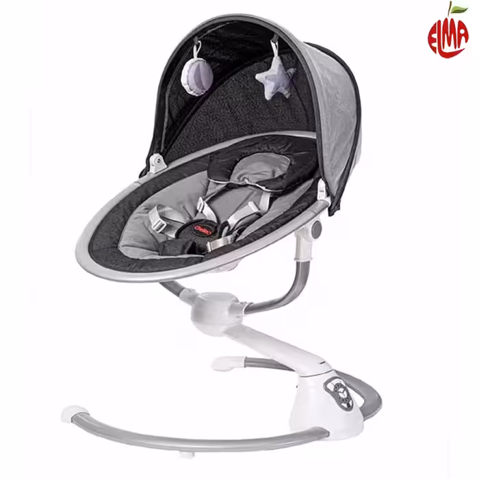 تاب و گهواره برقی طوسی ساده مدل Lilly چلینو Chelino