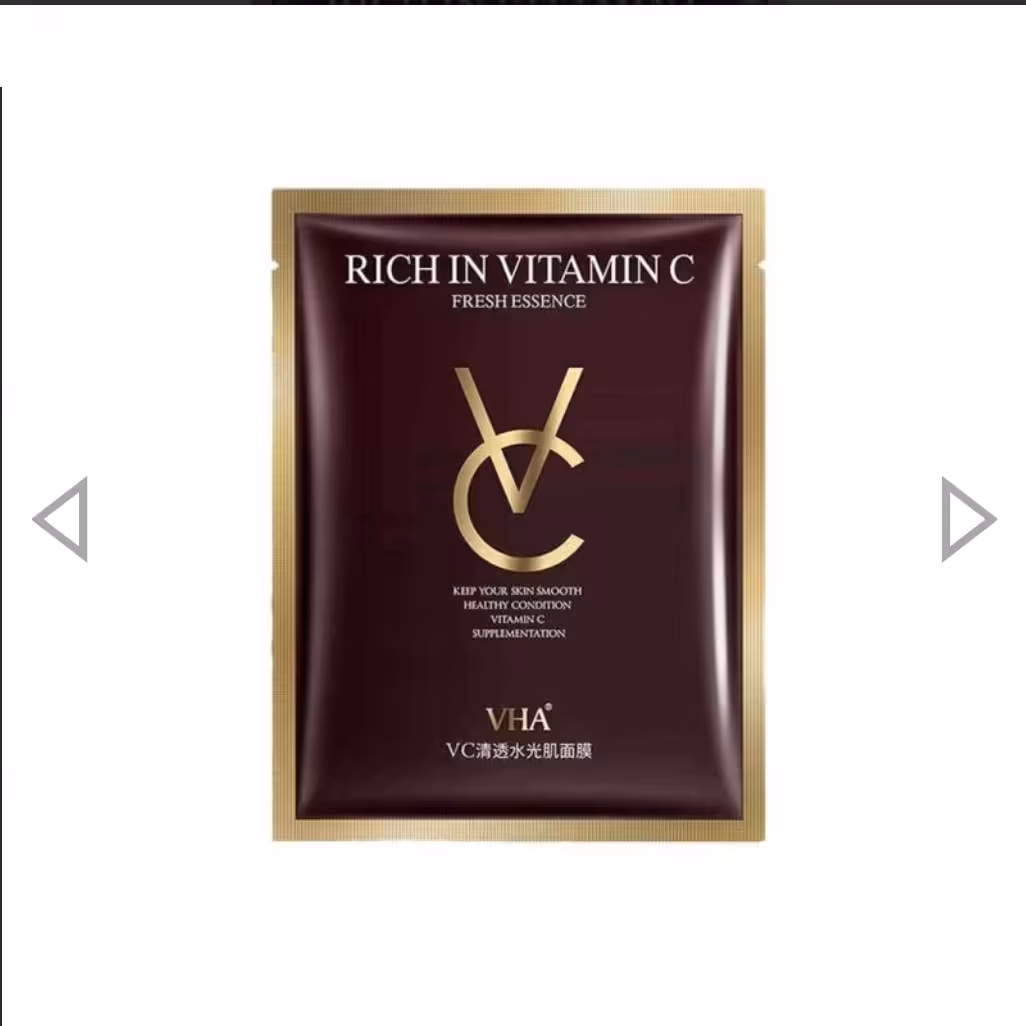 ماسک ورقه ای ویتامین سی(تغذیه و تامین کننده آب مورد نیاز پوست)