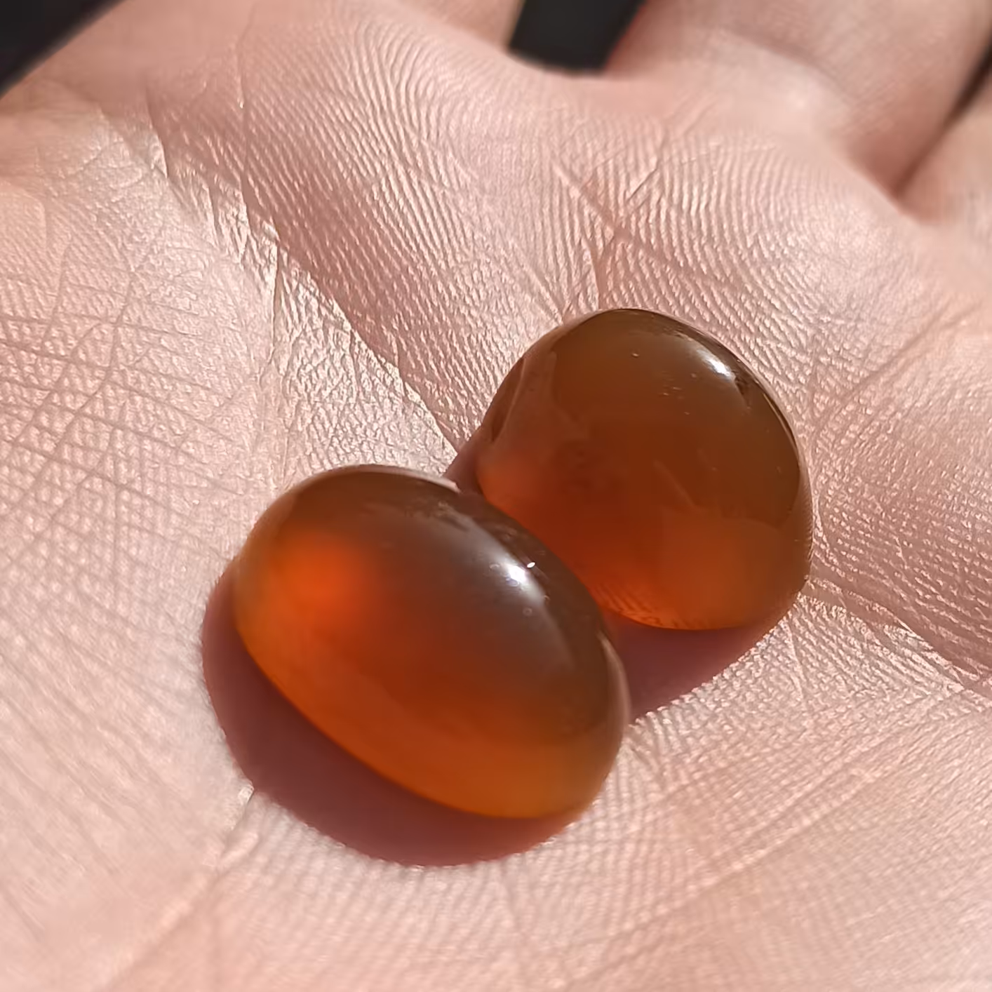 یک جفت سنگ عقیق جزع درجه یک زیبا