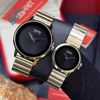 خرید ست ساعت زنانه و مردانه کریستالی مارک اسپریت موتور ژاپن کیفیت عالی جنس استیل رنگ ثابت و ضدحساسیت کد 2116870 - ردگل