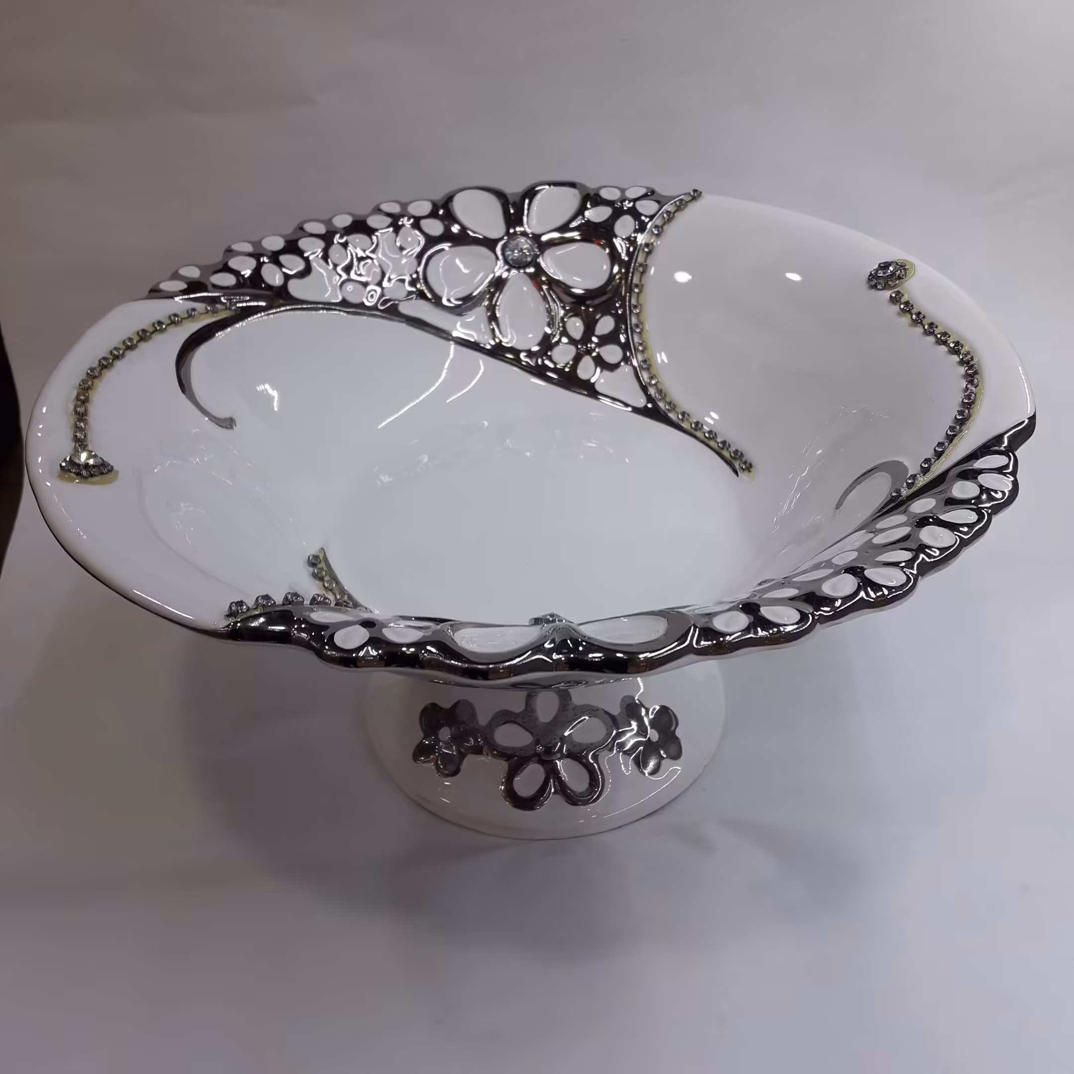 کاسه میوه خوری پایه دار  دکوری 