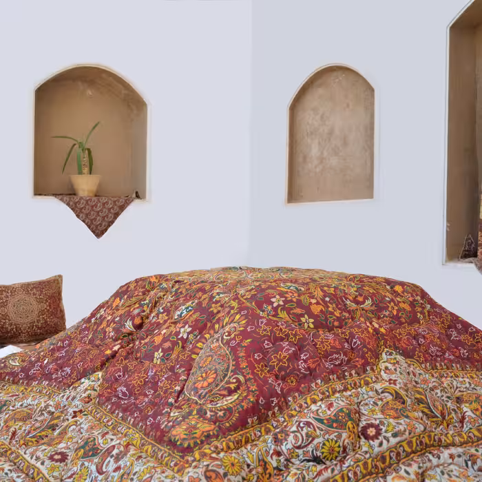 لحاف کرسی خاتون زرشکی 3.5 در3.5-پس کرایه