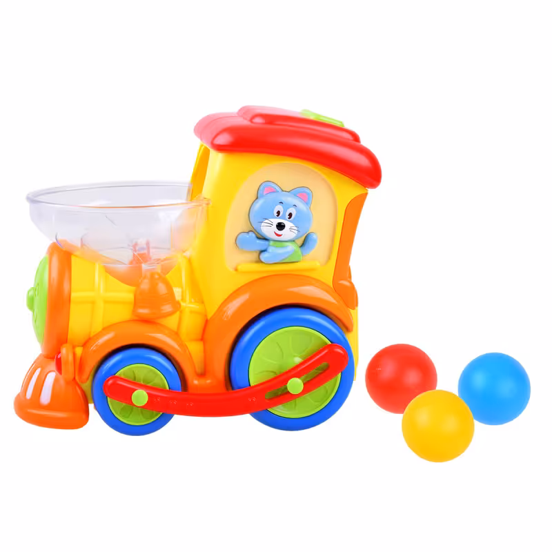 قطار اسباب بازی پرتاب توپ 958 هالی تویز Huile toys