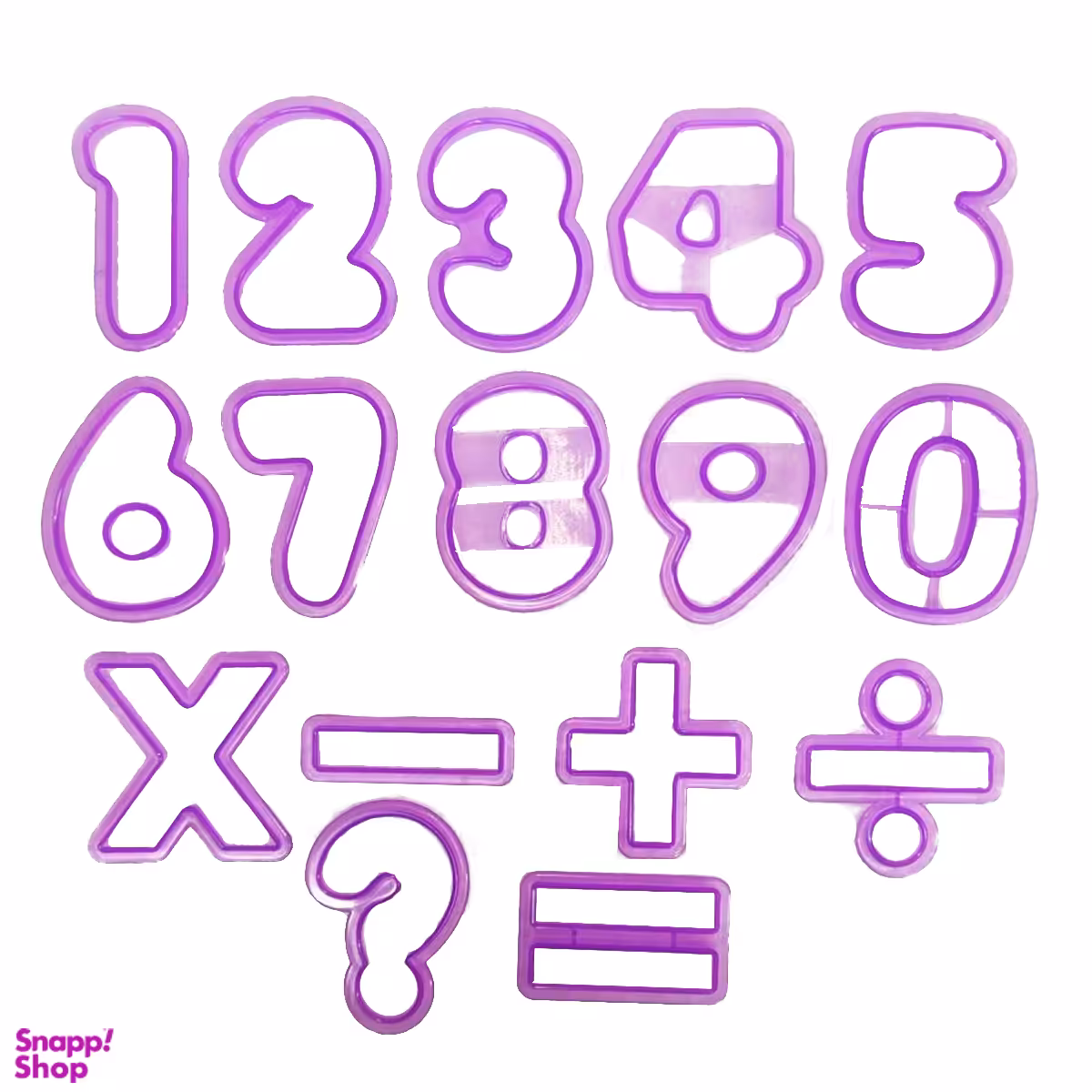 کاتر فشاری شیرینی پزی مدل اعداد کد K-739 مجموعه 10 عددی