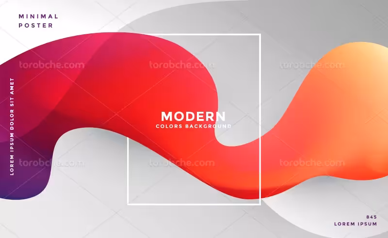 وکتور بک گراند سه بعدی مدرن | گرافیک با طعم تربچه