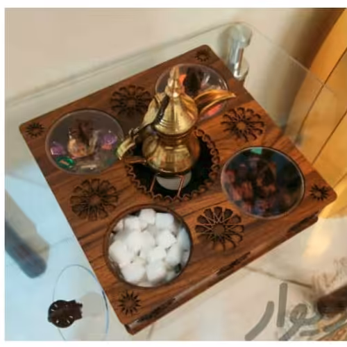 جعبه تی بگ و دمنوش وارمر دار 4 خانه لوکس
