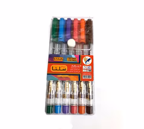 خودکار رنگی سلنا بسته 6 رنگ