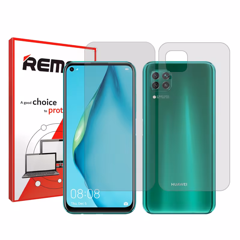گلس صفحه نمایش و پشت گوشی هواوی nova 7i مدل هیدروژلی شفاف برند ریمکس کد SS