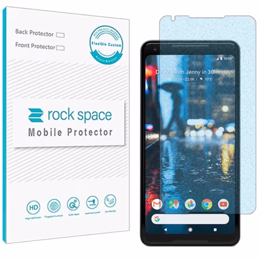  گلس نانو مات بلوکات (ضد اشعه آبی) و ضد ضربه گوگل pixel2 XI برند راک اسپیس  