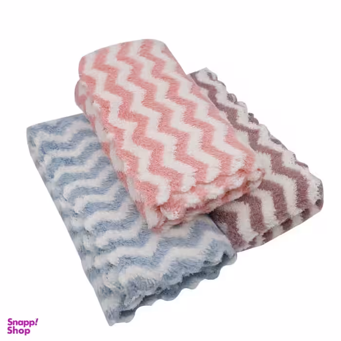 دستمال آشپزخانه طرح راه راه کد mk450 بسته 3 عددی