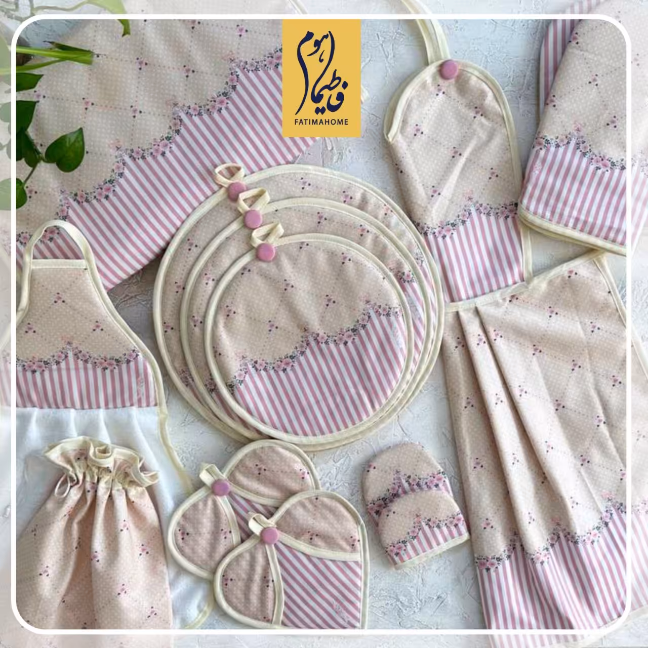 سرویس آشپزخانه مخمل 15 تکه طرح 46 مدل یسنا